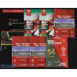 Wales v South Africa Rugby Programmes 1994-2004 (7): To inc 1994(2), 1999 (3, first win, opening