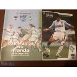 Rare 2007 Ireland Tour of Argentina Rugby Programmes (2): Pair of test match programmes from games