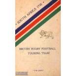 Rare 1938 British & I Lions, South Africa Rugby Tour Souvenir: Few items are seen from this early