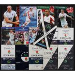 England v Scotland & S v E Rugby Programmes 1960-2011 (15): To inc 1960, 1961, 1963, 1979, 1980,