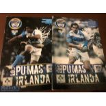 Rare 2014 Ireland Tour of Argentina Rugby Programmes (2): Pair of test match issues from games