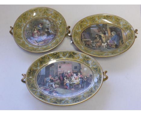 MISC. PRATTWARE, INC. CIRCULAR FOOTED DISH, 'THE HOP QUEEN', MISC. PLATES INC. 'THE TRUANT', OVAL FOOTED DISHES INC. 'THE BLI