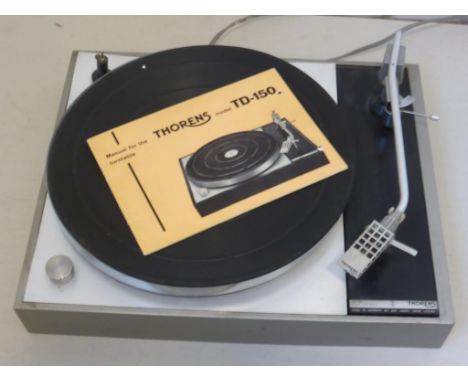 THORENS TD 150 RECORD DECK, WITH INSTRUCTION MANUAL