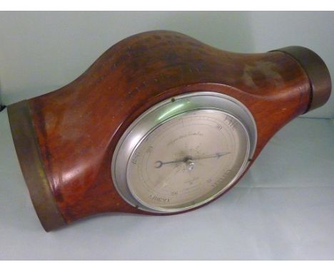 WW1 ERA AIRCRAFT PROPELLER CUT DOWN WITH INSET NEGRETTI & ZAMBRA BAROMETER. SOPWITH F1 G1151 N90, REF D2580 GUN TIMING R2270,