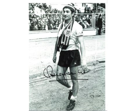 Ossie Ardiles Tottenham Signed 16 x 12 inch football photo. All autographs come with a Certificate of Authenticity. We combin