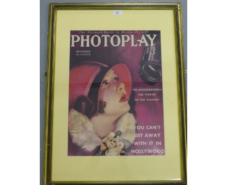 Photoplay, reproduction gilt framed print