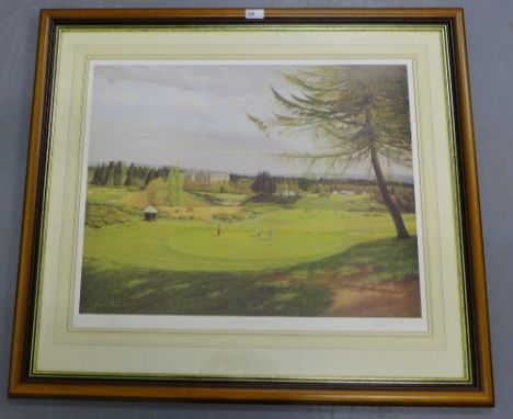After Graeme. W Baxter The Gleneagles Hotel King's Course, Scotland Framed limited edition print, No. 100/850 70 x 55cm