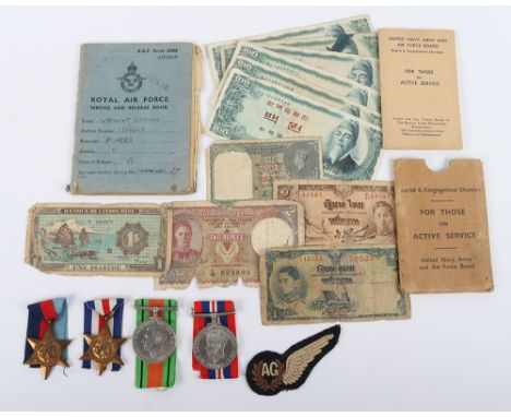 A Second World War group of 4 medals for service in the Royal Air Force, 1939-45 Star Medal, France & Germany Star Medal, Def