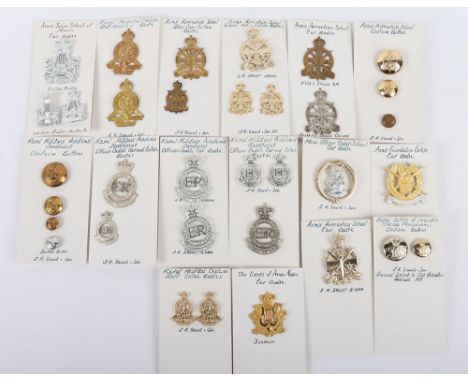 Collection of Badges for the Army Schools, Colleges, Hospitals & Academies. Lot includes metal & anodised Cap & Collar badges