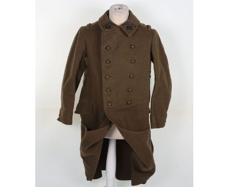WW2 French Army Greatcoat: Large heavy  cold weather coat with ball buttons and 65 regiment badges to collars , size and 1939