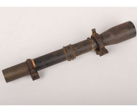 WW2 No 53 MK1 Sniper Scope: Scope is complete with mounts and stamped with arrow etc.., in well used condition outside but st