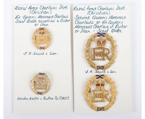 Collection of Royal Army Chaplain’s Department (Christian) Ex or Serving Queen’s Honorary Chaplains gilt & enamelled scarf ba