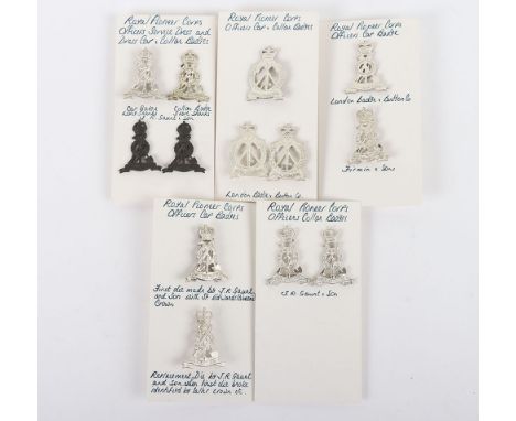 Collection of Officers 1st & 2nd pattern Silver & Officers Service Dress Badges to the Royal Pioneer Corps. Lot includes exam