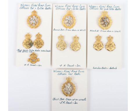 Collection of Officer Cap & Collar badges to the Royal Military Polices Silver & Gilt Cap & Collar Badges to the Women’s Roya