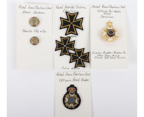 Selection of Badges & Buttons to the Royal Army Chaplain’s Department (Christian) & cap & collar badges to the Royal Hospital