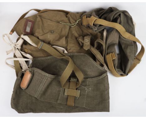Russian Army Gun Bags: Two military gun cover bags with carry straps and military rucksack . 3 items 