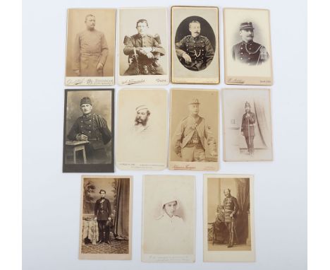 Military Studio Photographic Portrait  Cards: A selection of mixed countries studio cards showing excellent uniform detail an