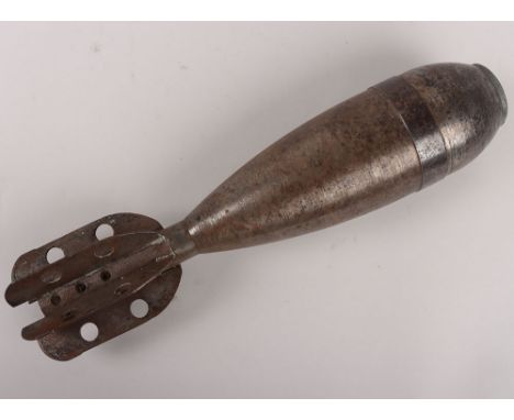 Inert WW2 3inch Mortar Round: Inert  mortar round stamped to body 3 MOR 10LB 111 4 41 and arrow stamp , plug stamped 1940. 
T