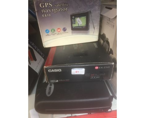 CASIO CAMERA, BODY MASSAGER AND A SAT NAV