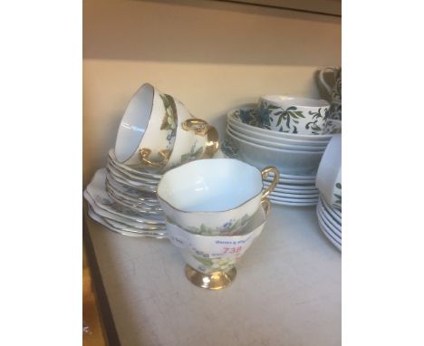 SOME CHINA CUPS AND SAUCERS     D4