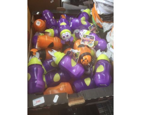 BOX OF HALLOWEEN FLIP TOP FREEZER STICK DRINK BOTTLES