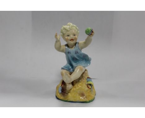 A ROYAL WORCESTER 'BUT THE CHILD THAT IS BORN ON THE SABBATH DAY IS FAIR AND WISE AND GOOD AND GAY' FIGURE