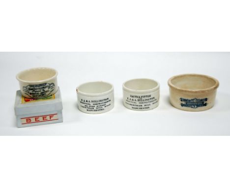 HORROCKS AND WATSON, SOUTHPORT, HOME POTTED MEAT 'Beef' pot, black printed, in original card box, with leaflet for 'The Sprin