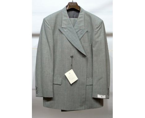 GENTS CROMBIE TWO PIECE LIGHT GREY WOOL SUIT, new and with  swing tag, jacket size 44, TOGETHER WITH FOUR OTHER GENTS TWO PIE