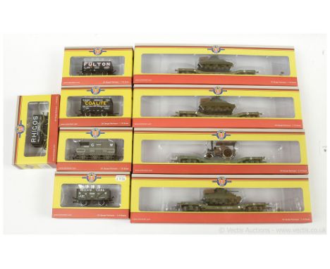 Oxford Rail OO Gauge a group of Military and other Goods Wagons consisting of Warwell with Sherman Tank x 3, Warwell with Ste