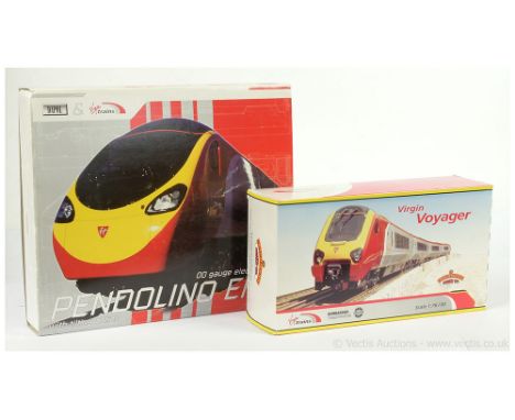 OO Gauge Diesel and Overhead Electric 4-Car Units (1) Bachmann 32-600 Virgin livery Class 220 No.220001 "Maiden Voyager", con