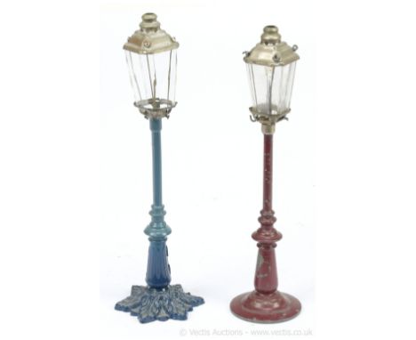 Bing pair of Street Lamps (1) finished in brown with screw fixing to the top lamp together with a further version with elabor