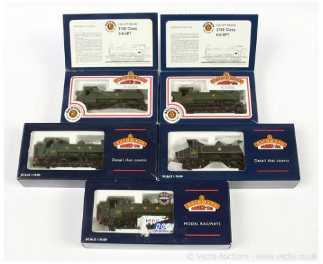 Bachmann OO Gauge group of Steam Outline Locomotives consisting of Ref 32-201 0-6-0 BR black Pannier Tank Loco No.8763, Ref 3
