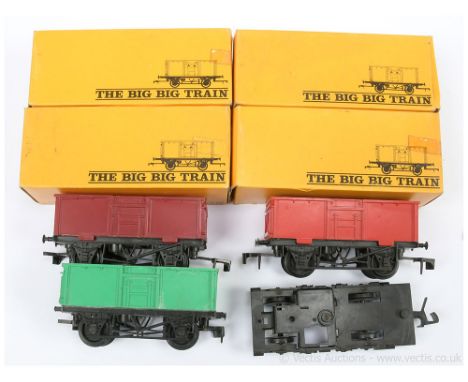 Triang Big Big Train O Gauge / Triang Open Wagons x 4, Good Plus to Excellent in Good boxes together with 3 x Triang / Lima O