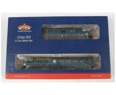 Bachmann OO Gauge 31-238Z BR blue 2-Car Class 205 (Thumper) DEMU No.1122, produced exclusively for Kernow Model Rail Centre, 