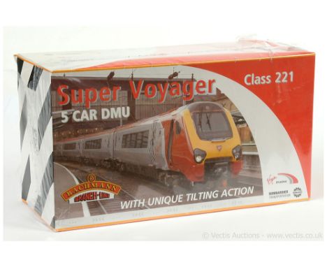 Bachmann OO Gauge 32-625 5-Car Virgin Super Voyager Class 221 (Tilting) No.221130 "Michael Palin", boxes still shrink wrapped