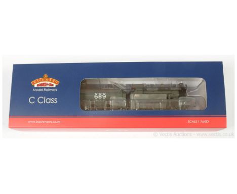 Bachmann OO Gauge Ref 31-460K SE&amp;CR Wartime grey 0-6-0 Loco and Tender Class C No.689, Near Mint complete with unused fac