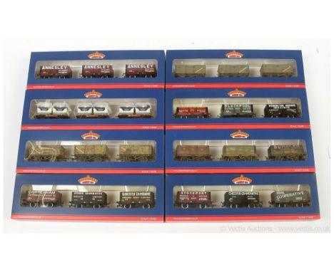 Bachmann OO Gauge Wagon Packs consisting of Ref 37-975Z 3-Conflat BR with Birdseye Containers, Ref 37-225V 16-ton Mineral Wag