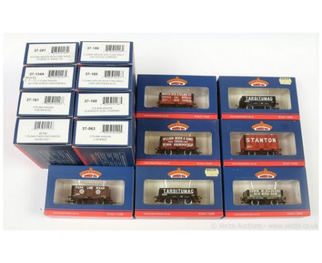 Bachmann OO Gauge group of Goods Wagons consisting of 37-1867 Plank Exeter Gas Company, Ref 37-185 Corey Brothers, Ref 37-160