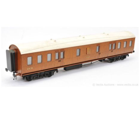 JBC Models Gauge 1 1/32nd scale GCR (Great Central Railway) Full Brake Coach No.5109.  Interior glass panel to one end is det