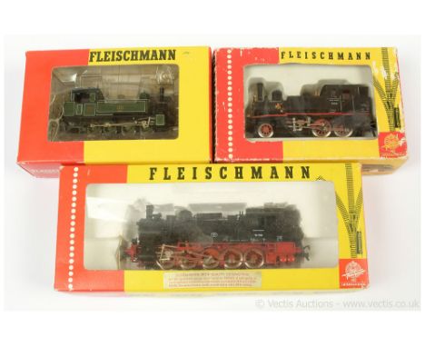 Fleischmann HO German Outline Tank Locos comprising 4094 0-10-0 DB black livery Class 94 No.94 1730, 4016 2-4-0 Class 70 Tank