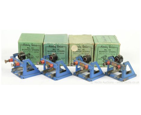 Hornby O Gauge a group of No.1E Buffer Stops.  Good to Good Plus in Fair to Good boxes. (4)