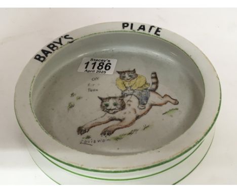 A Louis Wain baby plate.