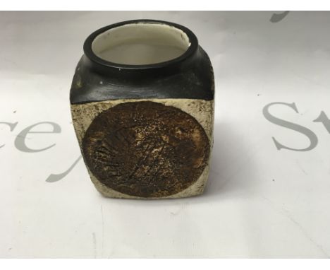 A small cube Troika vase 9 cm .
