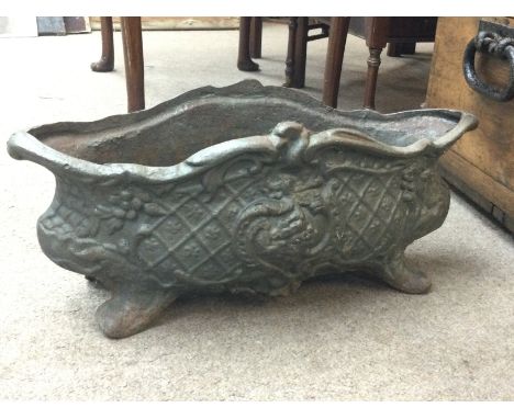 A Cast iron French planter , 48cm wide.
