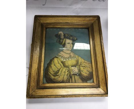 A 19 century antique Anne Boleyn print.