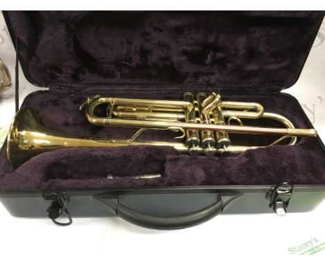 A cased trumpet, good condition no visible damage. NO RESERVE