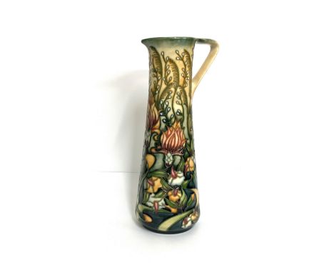 A Moorcroft pottery ewer decorated in the Prairie pattern, designed by Rachel Bishop, impressed marks and dated 2001, 23.5cm 