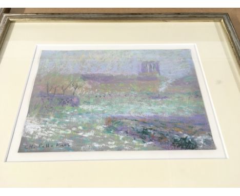 Two pastel pictures of Venice and Paris by Charles Pelletier. Both framed and in good condition.