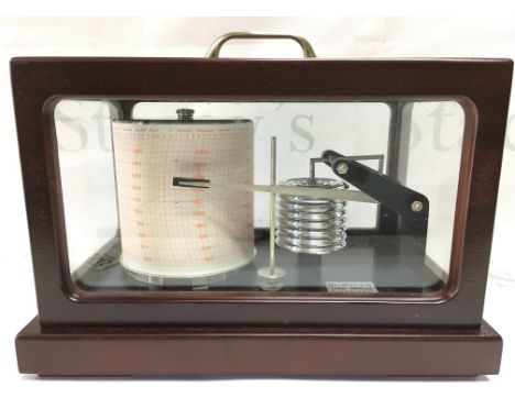 A Sewills barograph in a fitted case .17x26x18cm This lot cannot be posted