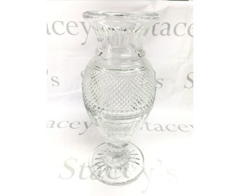 A large Baccarat crystal reproduction museum Eurydice vase. Marked Musee Des Cristalleries De Baccarat 1821-1840 Reproduction